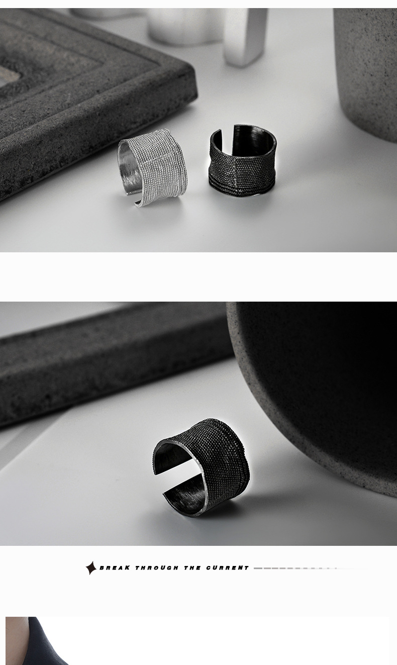 Simple Style Solid Color Silver Plating Open Ring 1 Piece