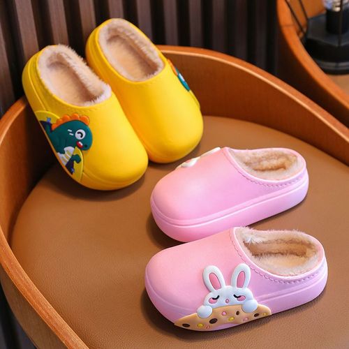 New home cotton shoes for children wholesale winter velvet warm waterproof anti-slip soft bottom cute boys and girls cotton slippers