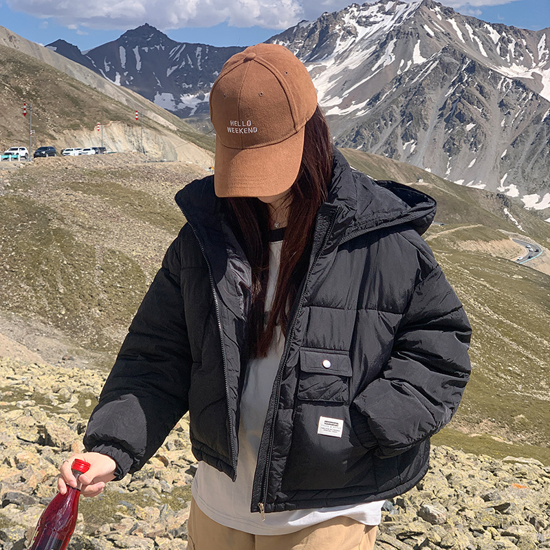 Capa de plumón corta para mujeres 2024 nuevo hombre pequeño estilo de moda extranjero deportivo de plumón pan chaqueta cálida