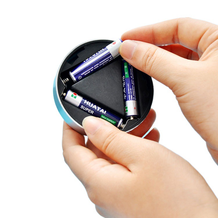 Luz táctil redonda creativa 3LED4 Luz de prensa coche Pat luz de la noche del coche pasta de luz 4 soporte de la lámpara de lectura