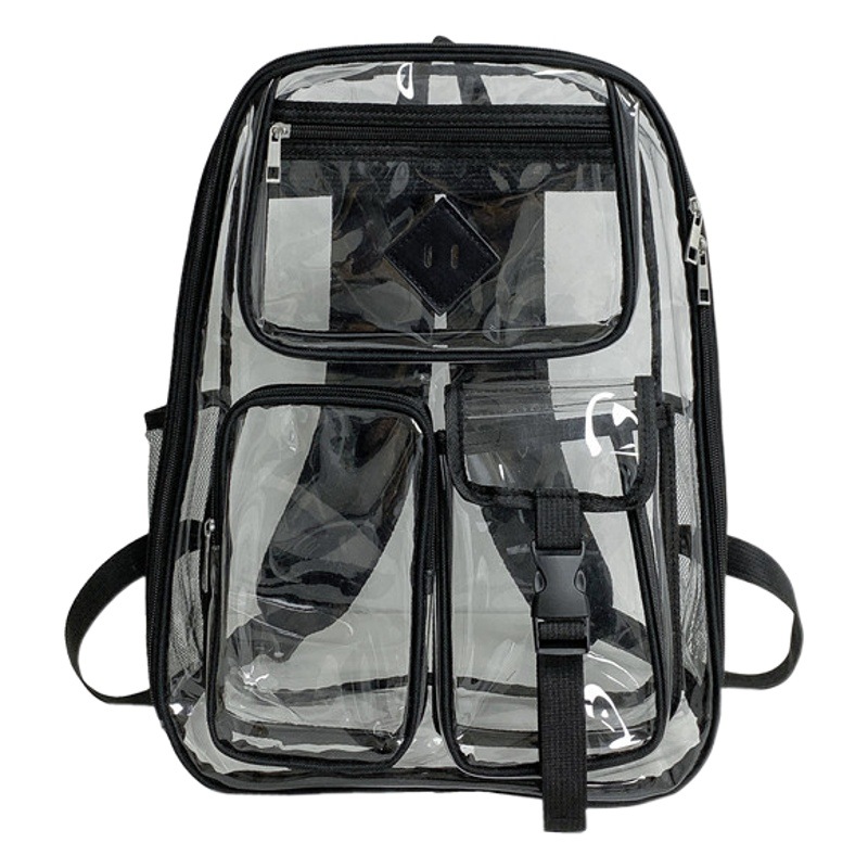 Transparent backpack jelly bag New Korean style waterproof pvc Amazon backpack junior high school student schoolbag girl