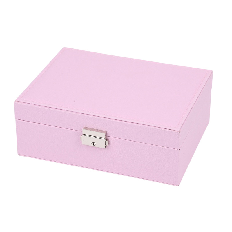 Caja de joyería de doble capa de gran capacidad pendientes de joyería accesorios para el cabello caja de almacenamiento anillo collar pendientes pulsera oreja stud caja