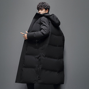 2024 New Chinese Opera Couple Down Jacket Men's and Women's Long Knee-length Thickened Loose Korean School Uniform Factory Outlet
