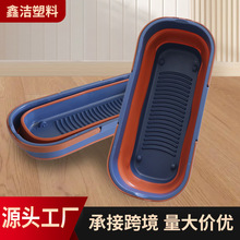 严选折叠桶平板拖把桶洗车桶便携式硅胶拖布桶洗刷拖布塑料折叠桶