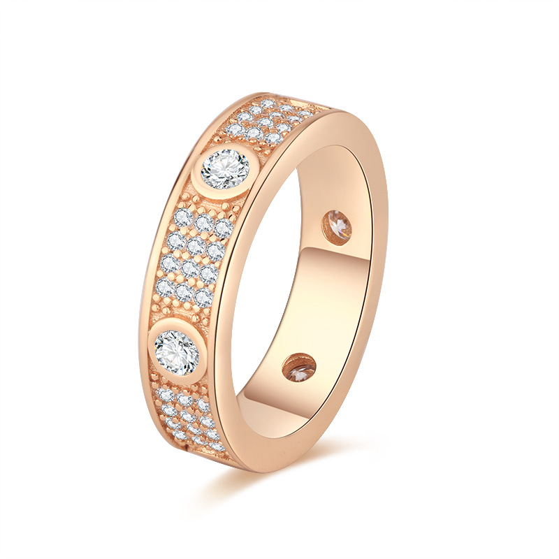 1.7캐럿 로즈 골드(모이사나이트 + 블랙 카드 + 실버 광택 천)