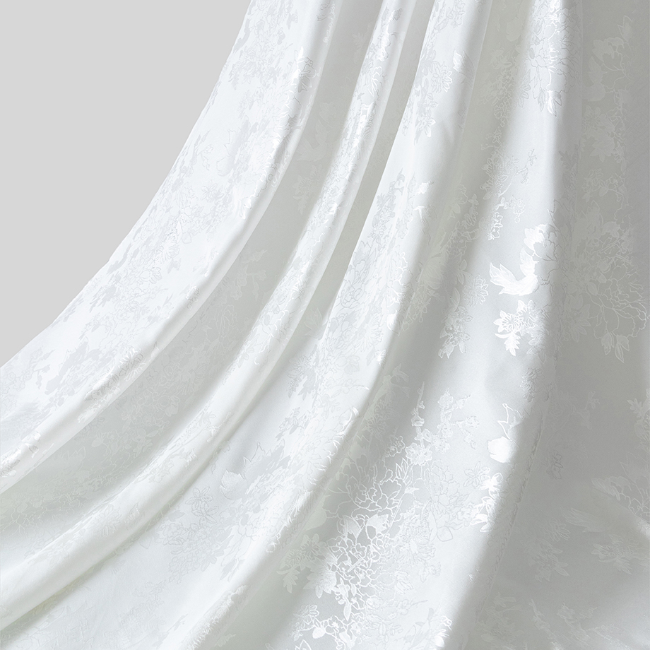 提花旗袍布料绸缎缎面新中式丝绸马面裙汉服面料真丝醋酸服装国风