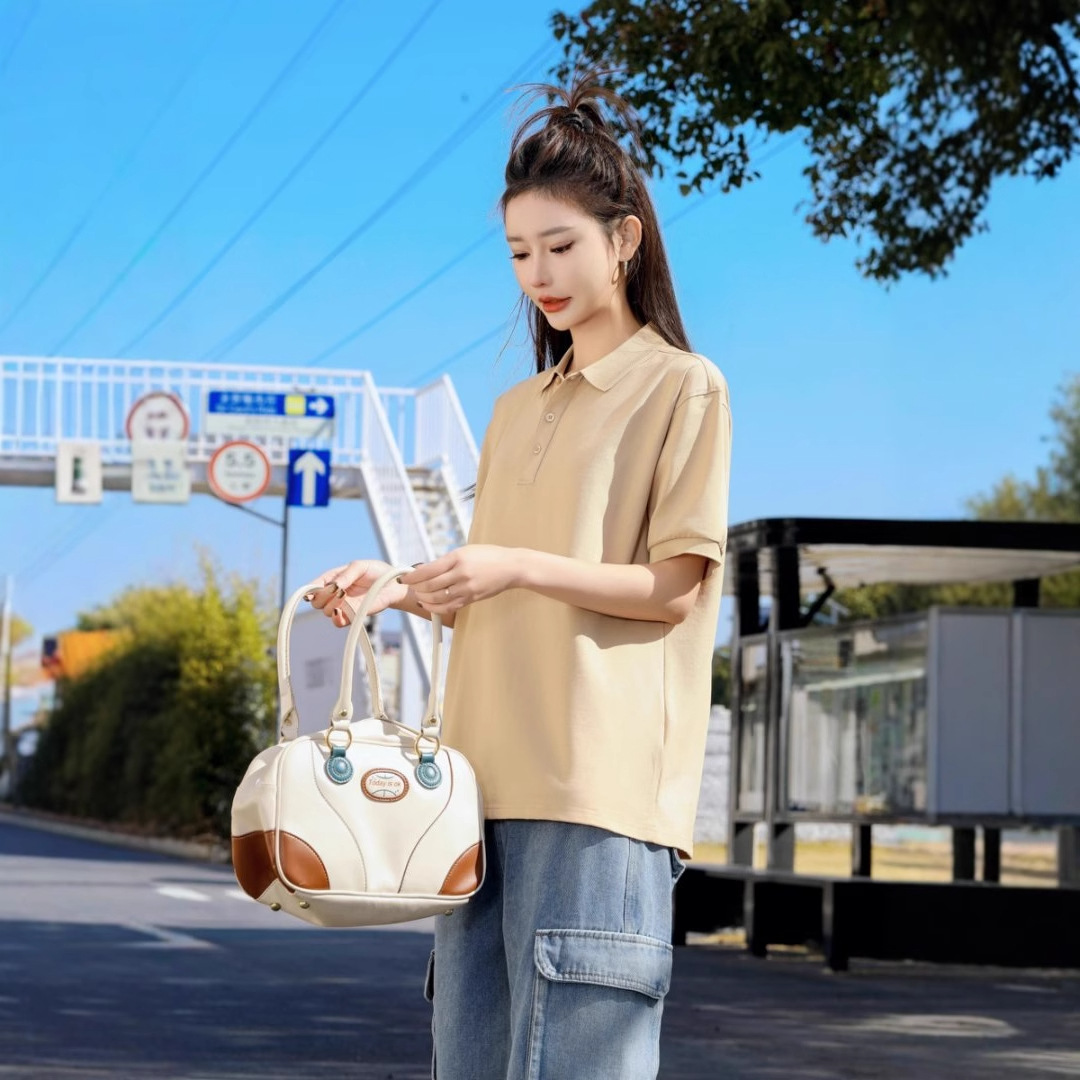 Libro agrietado, suave y fresco, verano, nuevo estilo, elástico transpirable, agradable para la piel, camisa POLO de manga corta de negocios para hombres, cabello de una pieza