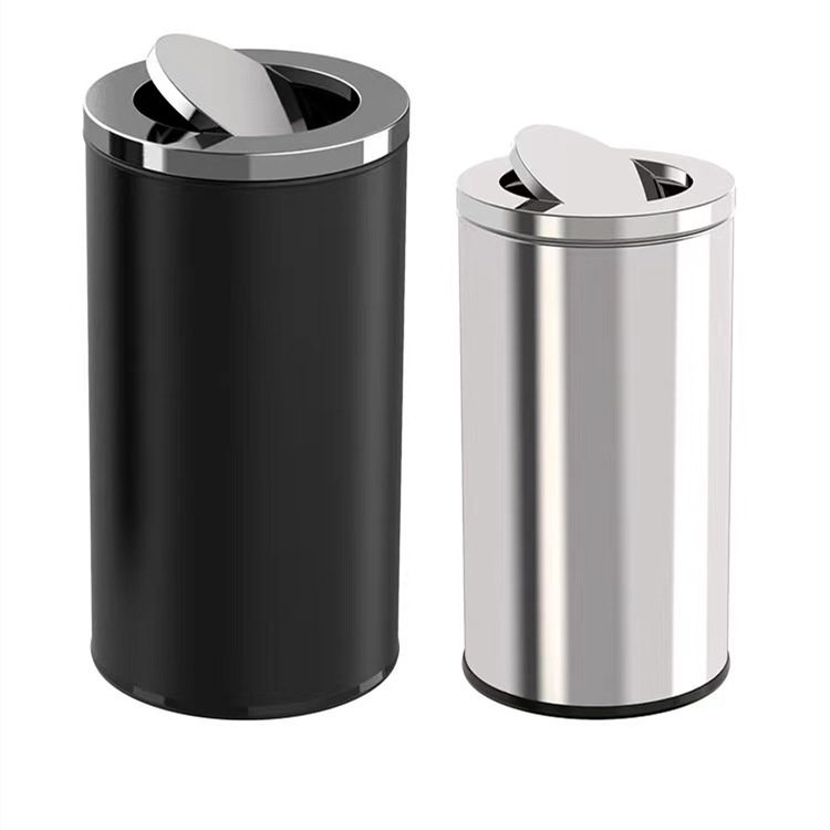 Cubo de basura al estilo de Hong Kong Cubo de ceniza vertical de gran capacidad de acero inoxidable Wanda Mall hotel lobby Cubo de papel higiénico