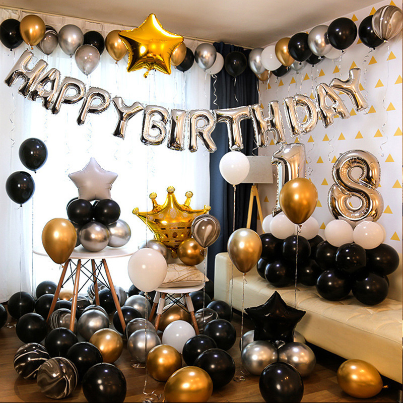 アマゾンクロスボーダー誕生日アルミ膜風船セットアルファベット数字風船セット誕生日パーティー背景装飾|undefined