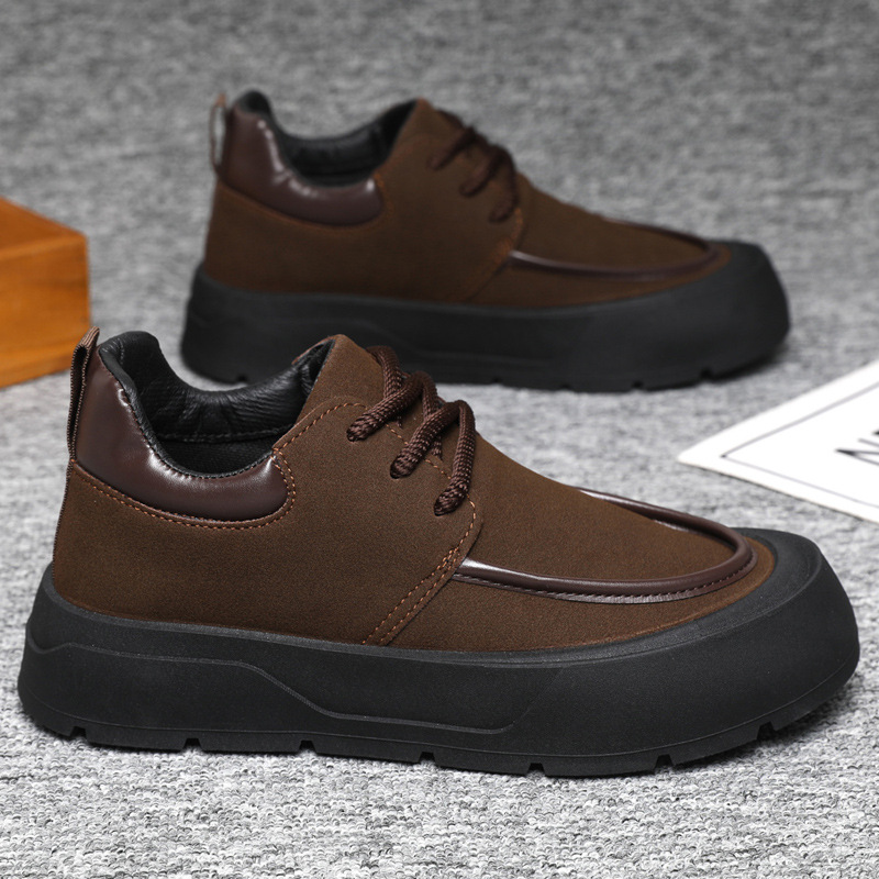 W360 brown cotton shoes