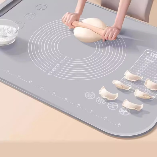 Silicone kneading mat food grade thickened dumpling mat panel and dough mat household chopping board rolling plastic plate