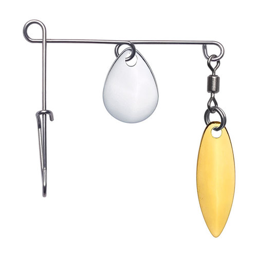 Noise bright double sheet composite rig steel balance full water layer black hole lure fishing tackle accessories wholesale manufacturer bait