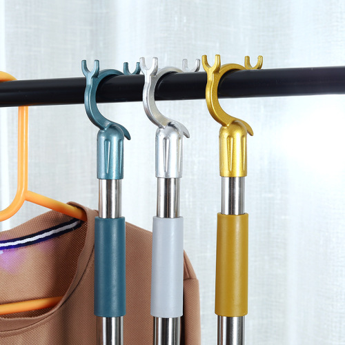 Home Use Extendable Clothesline Hanger Clothespin Stainless Steel Clothespin Clothespin Clothespin Aluminum Alloy Fork Head 