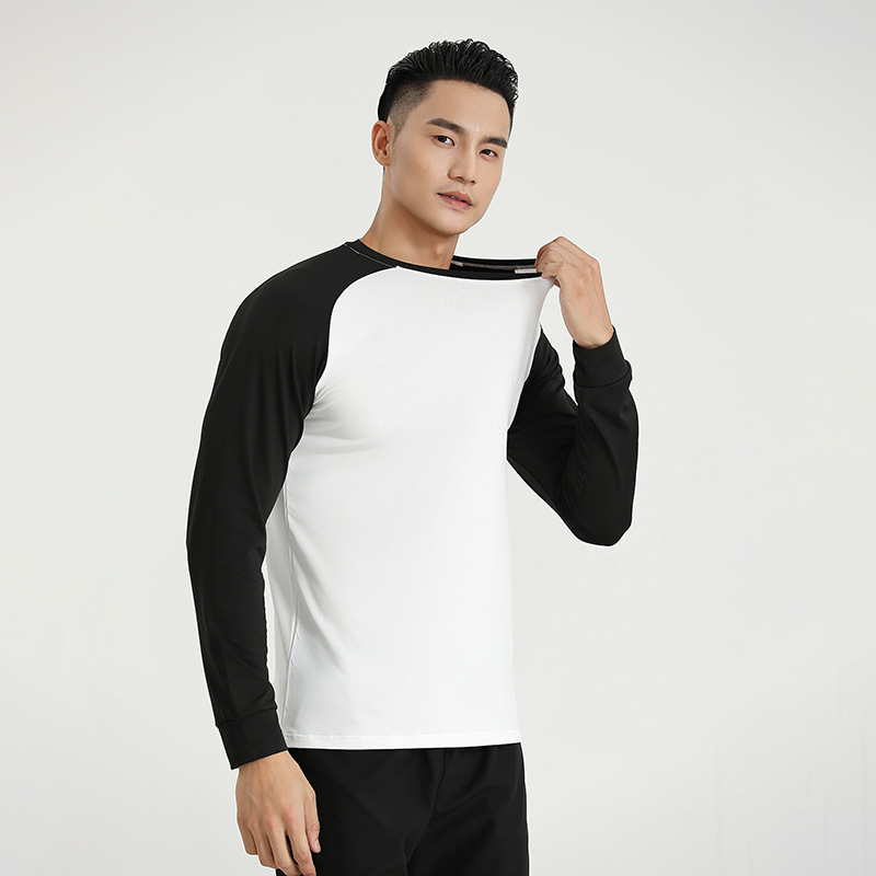 Camiseta deportiva para hombres primavera y otoño invierno relajado baloncesto entrenamiento de fitness ropa de secado rápido al aire libre chaqueta de carrera