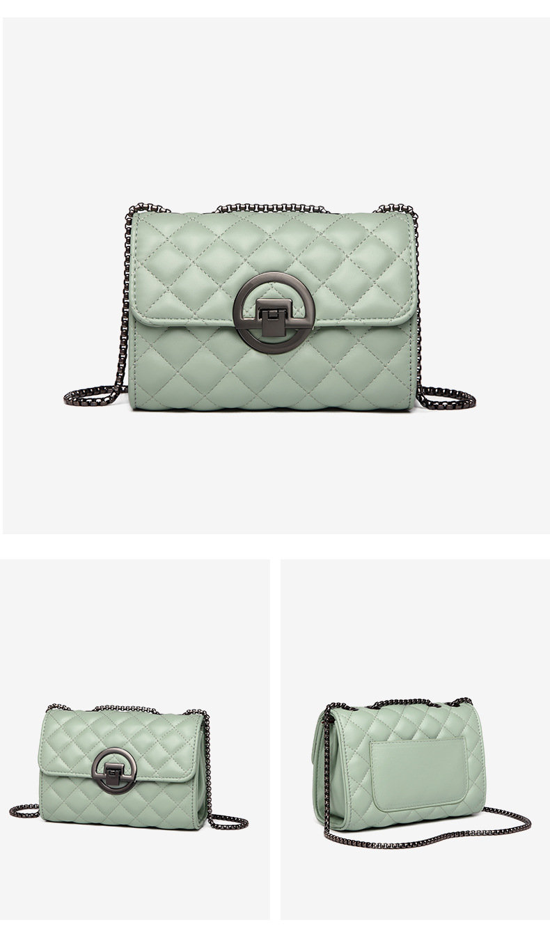 Lingge ricamato filo da donna 2024 nuova moda alla moda catena spalla singola tracolla Internet borsa quadrata piccola rossa_voghion.com