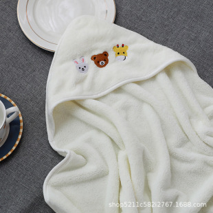 90*90 baby bath towel hooded cape bathrobe baby newborn bath towel winter coral fleece bath towel wrap