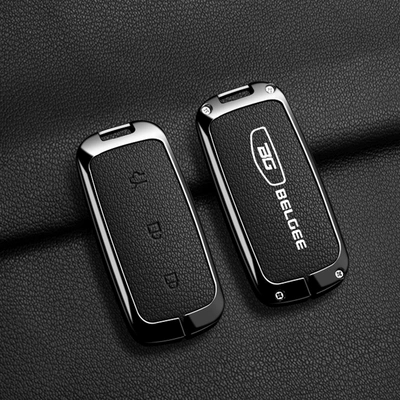 Suitable for Galaxy EX5 car key case, Belgee X80 PHEV metal key cover, simple and elegant (Car key bag) - galaxy-a-model-geely-bg-logoblack-goat-pattern