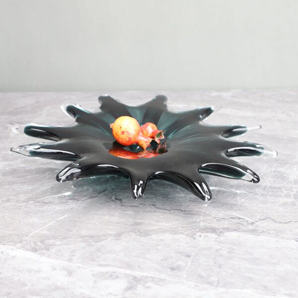 New Chinese -style water flower glazed fruit plate model room TV…