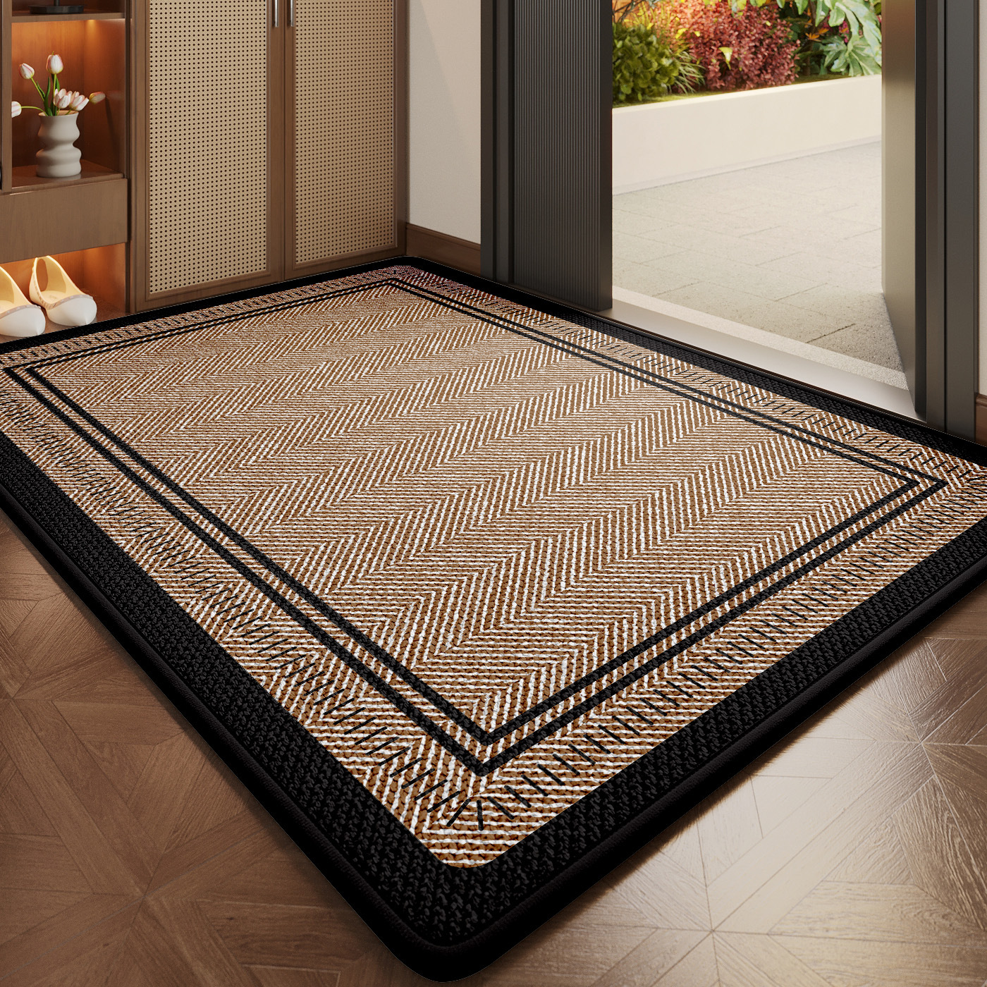 Alfombra de puerta de entrada, alfombra de puerta de entrada, alfombra de puerta doméstica, alfombra de pie, alfombra de puerta de entrada, alfombra de corte