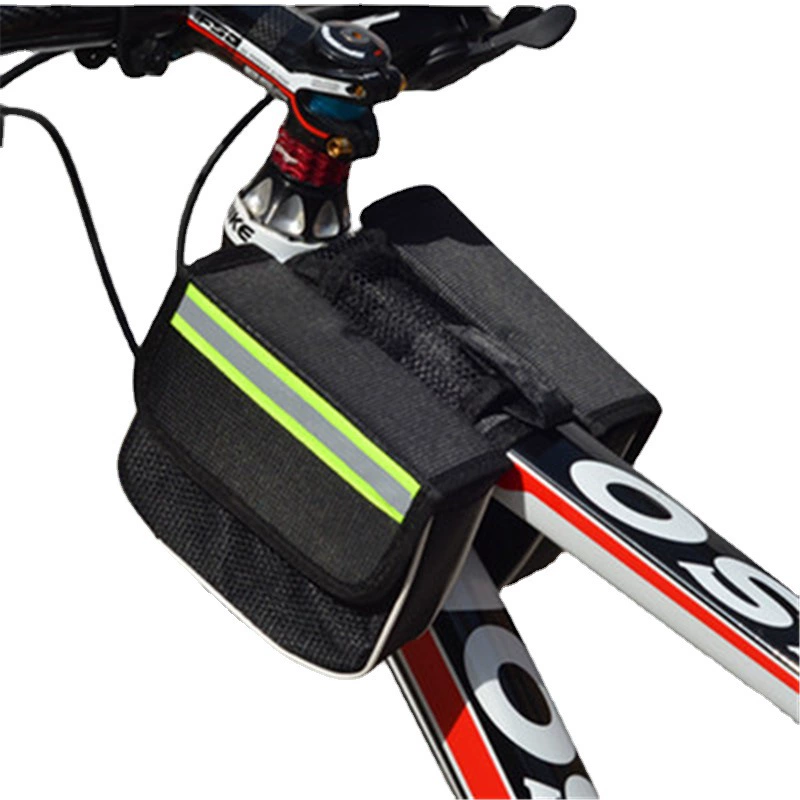 Велосипедная сумка передняя балка сумка горный велосипед жесткая оболочка Передняя балка сумка передняя балка жесткая оболочка Сумка двухсторонняя сумка зеленый светоотражающий