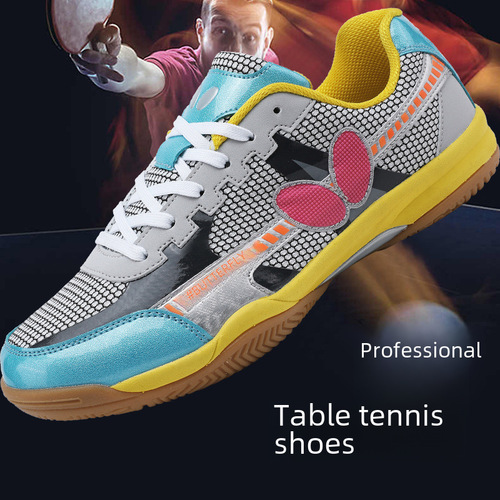 Table tennis shoes for men and women, competitive professional student summer mesh training shoes, breathable and anti-slip, cowhide sole, wear-resistant type