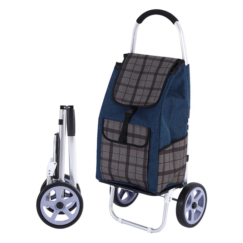 Factory Direct Supply Household Convenient Aluminum Alloy Building Climbing Folding Shopping Cart for the Elderly Shopping Cart Trolley Trolley Trolley Trolley