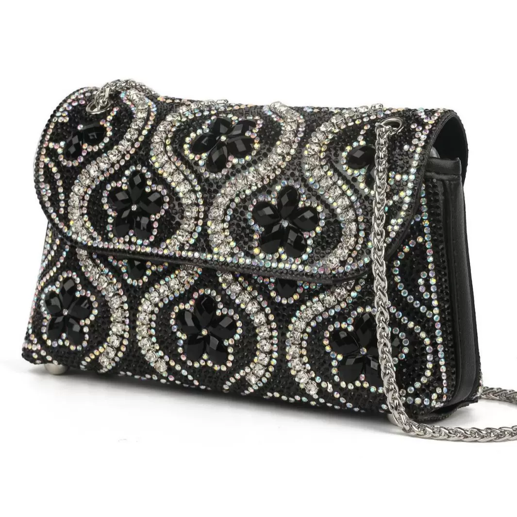跨境亚马逊新款宝石晚宴包镶钻名媛宴会包女士晚宴包欧美手提包