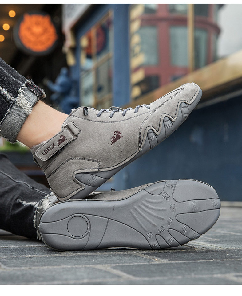 Bốt Martin nam cổ cao lót nhung giữ ấm, giày bông da lộn đế cao su chống trượt — C8008M kaki lót nhung, C8008M màu xám lót nhung, C8008M màu đen lót nhung, F8008M màu hồng lót nhung chi tiết 21