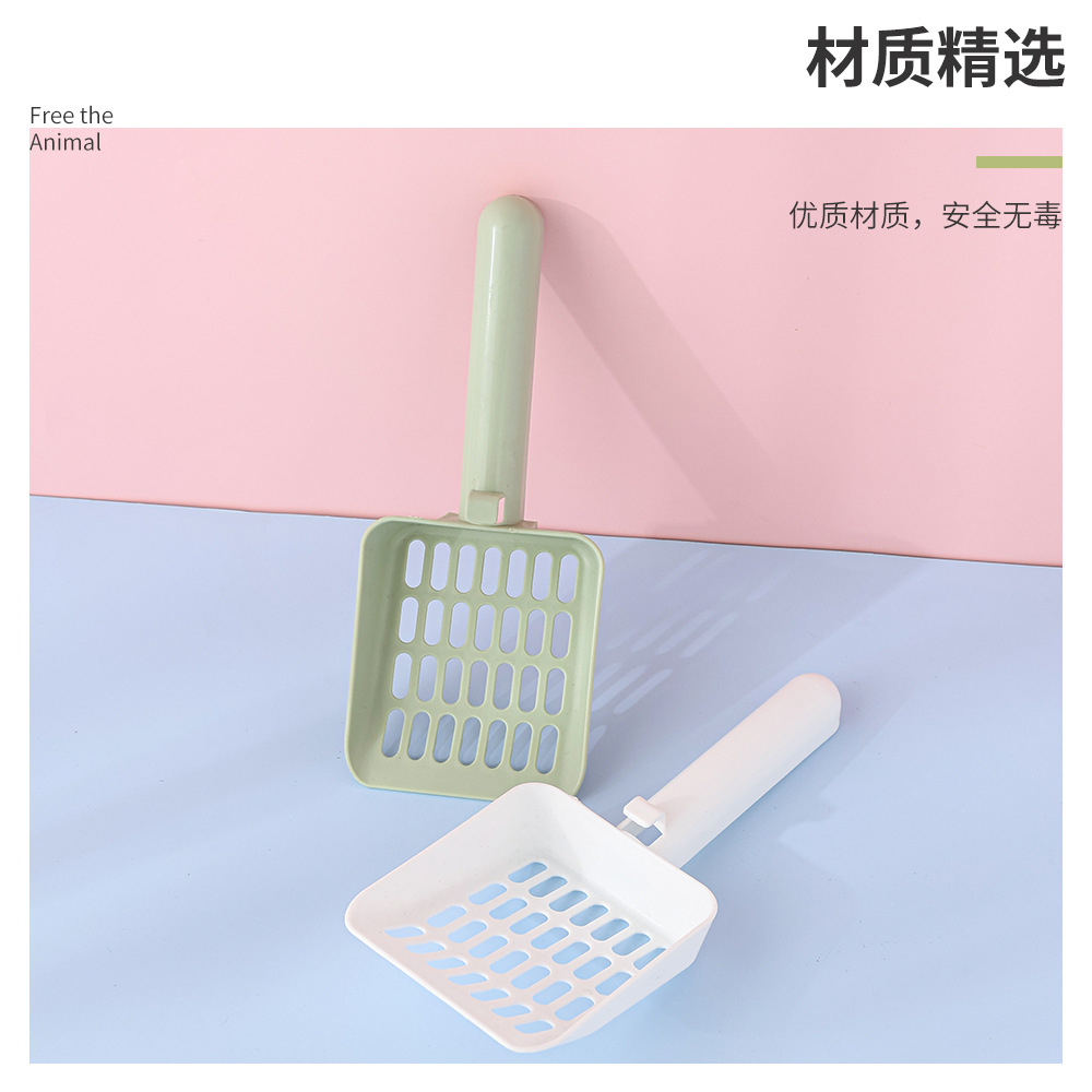 Gato pala de arena extra grande gato suministros de color a juego de plástico gran pala engrosada gato grande mierda pala suministros para mascotas al por mayor