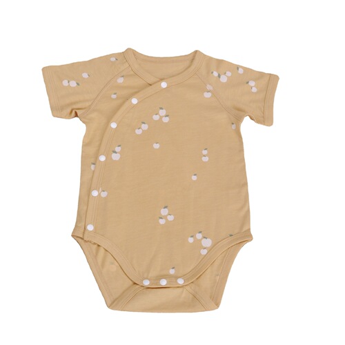 Summer Cooling Breathable Bamboo Fiber Short-Sleeve Thin Monastery Suit for Newborn Babies and Infants Boneless PJs