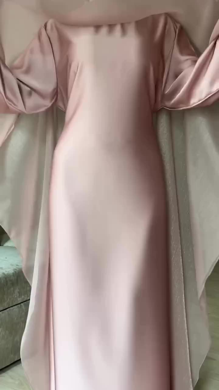 Elegant Long Sleeve Maxi Dress for Women Tie-Waist Casual Formal Muslim-Friendly Attire Elegant Modest Flowy_ecoleips.com