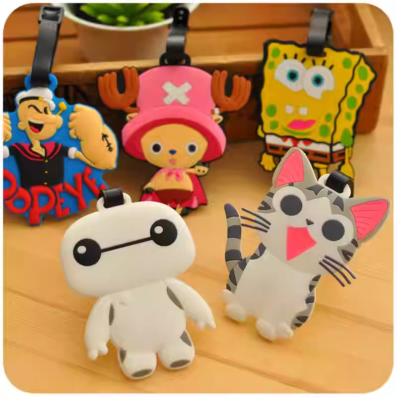 Creative Cute Cartoon Silicone Flight Attendant Luggage Tag Boarding Pass Suitcase Tag Shipping Tag Customization Creative Cute Cartoon Silicone Flight Attendant Luggage Tag Boarding Pass Suitcase Tag Shipping Tag Customization