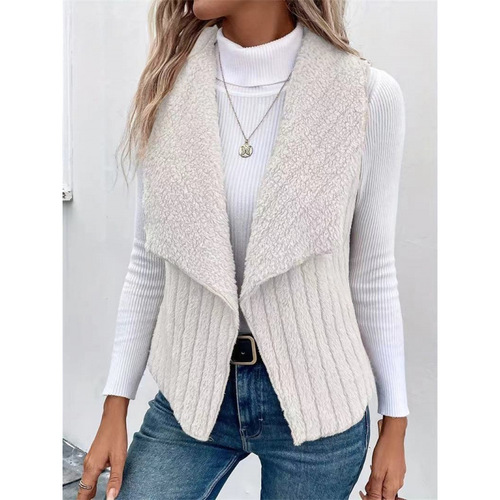 European and American Autumn/Winter New Arrival Fashionable Casual Simple Sleeveless All-Match Vest Jacket