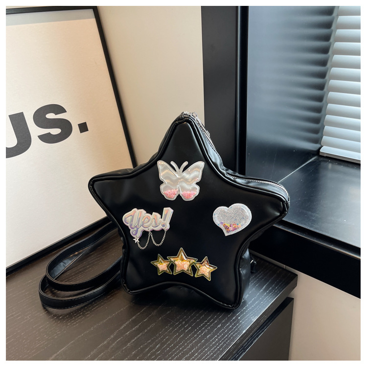 Women's Medium Pu Leather Letter Star Butterfly Streetwear Zipper Fashion Backpack display picture 30