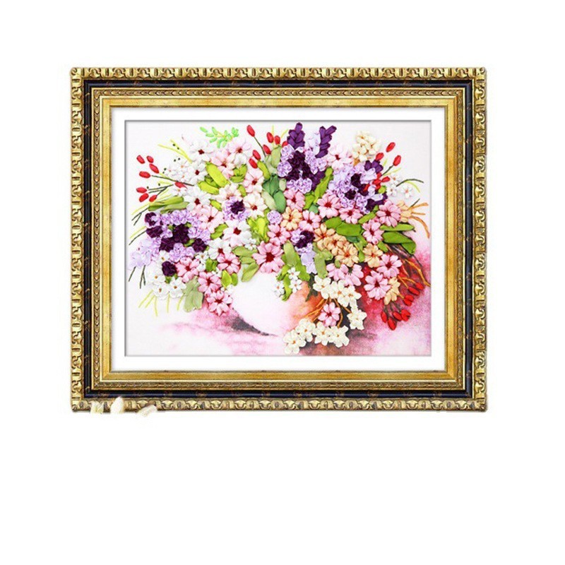 Bordado a mano DIY cinta bordado colgante pintura principiante bordado punto de cruz sala de estar pintura decorativa Lu bordado niños pequeña pintura colgante