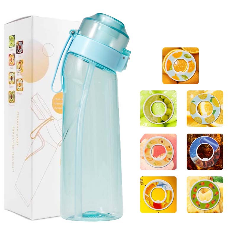 로고가 없는 향수컵 - 투명한 파란색과 7개의 고리