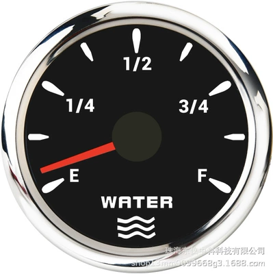 gauge fuel gauge water level – automobile instrument - 4-point-meter-black-background-and-silver-edge-0-190o
