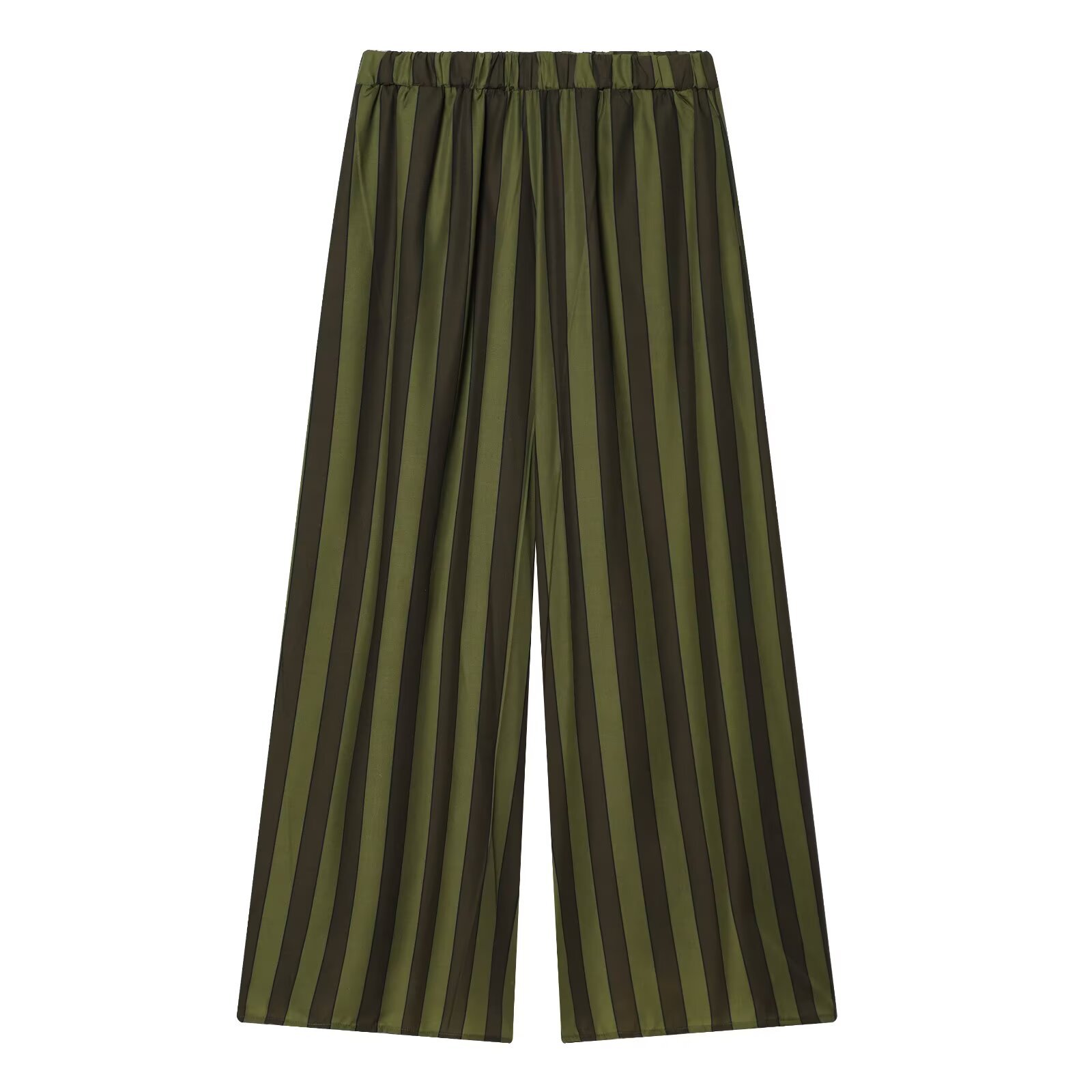 Striped Sleeveless Top & Pants Set, Women's Asymmetrical Crop Top With Matching High-Waisted Trousers, Two-Piece Outfit_ecoleips.com