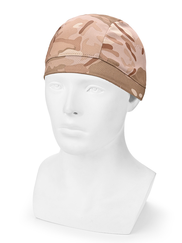 Gorro de malla de ciclismo, deportes al aire libre, correr, transpirable, absorbente de sudor, casco de secado rápido, gorro interior, a prueba de viento, protector solar, sombrero de camuflaje