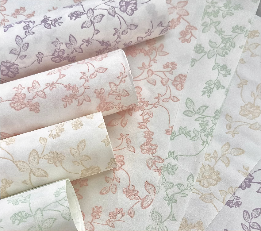 原创设计南法花园系列包装纸鲜花花束包花纸海报纸