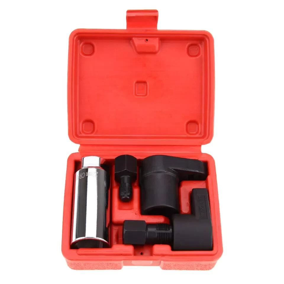 10-Piece Set of Japanese and European Style Oxygen Sensor Wrenches, Oxygen Sensor Socket, Oxygen Sensor Removal Tool, Open-End Socket