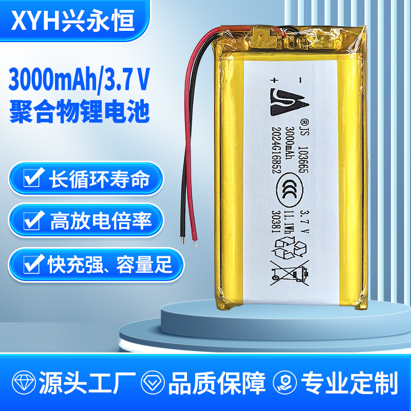 103665 폴리머 리튬 배터리 3000mAh 3.7V 광전 측정 및 제어 장비 악기 미용 기기 배터리