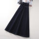 dark blue Denim Skirt A- Line Skirt Women's 2025 New Spring and Autumn Loose Slimming Mid-Length Dape Umbrella Skirt