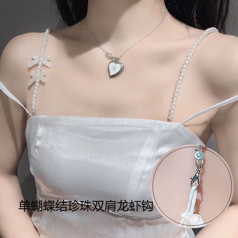 Cordillera de hombro cadena de ropa de abrigo ajustable reemplazable accesorios de diamante de pecho expuestos ropa de perlas