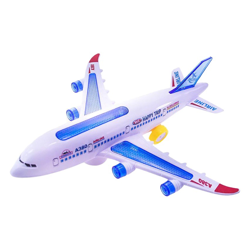 Gran Airbus A380 música flash eléctrico Universal avión sueño avión Avión de aviación modelo juguete