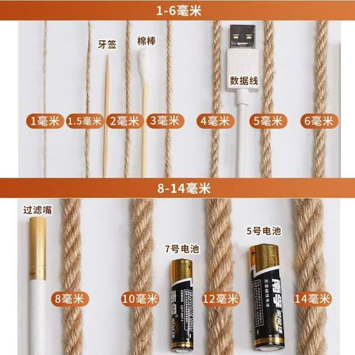 Hemp rope and thread DIY material, rough handmade weaving grid photo wall decoration, net tag, binding rope