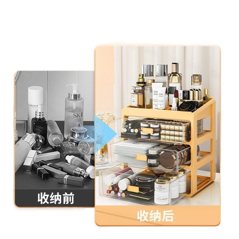 Cosmetic table transparent storage box, lipstick, dressing table, makeup box