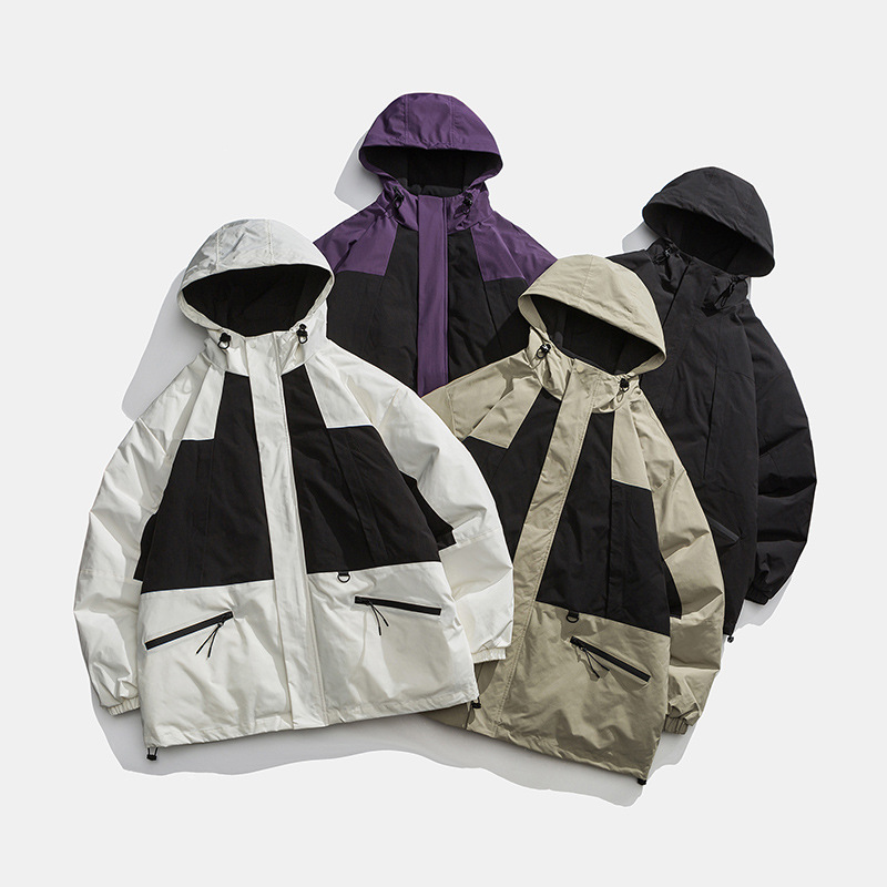 Dos abiertos de invierno al aire libre a prueba de viento impermeable tres en uno chaqueta acolchada de algodón forro chaqueta acolchada de algodón hombres y mujeres chaqueta desmontable