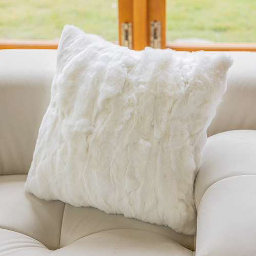 Cream style sofa pillow case living room waist backrest ins style modern simple bay window cushion bedside cushion soft bag