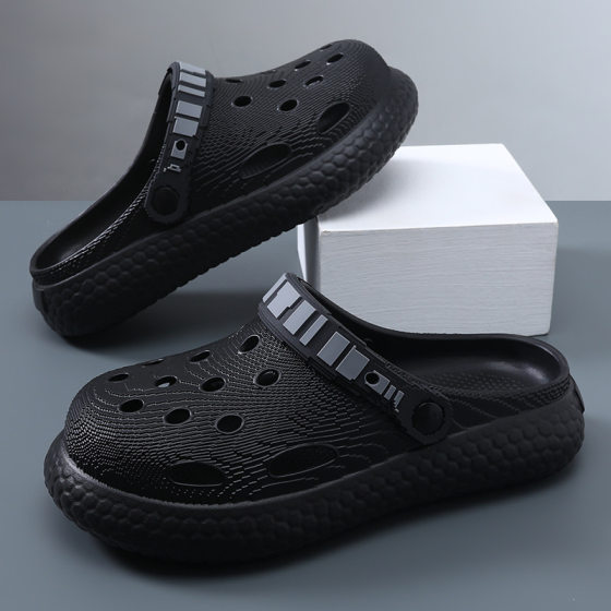 Hole shoes men's summer wear increased wear-resistant non-slip Baotou EV deodorant breathable fashion sandals factory direct sales